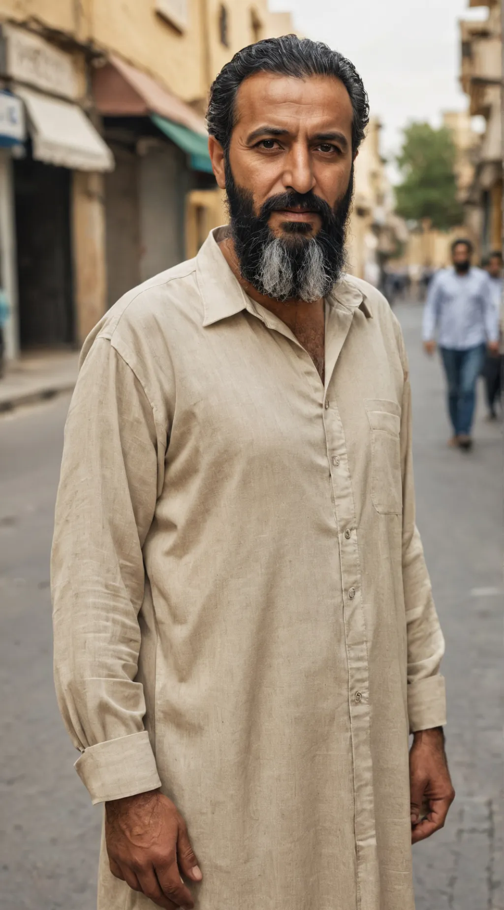 ai character: Hasan  background