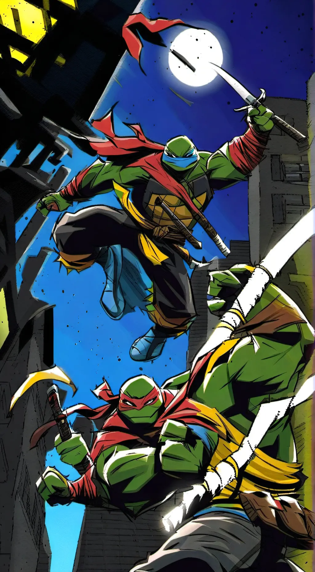 ai character: TMNT 2003 background