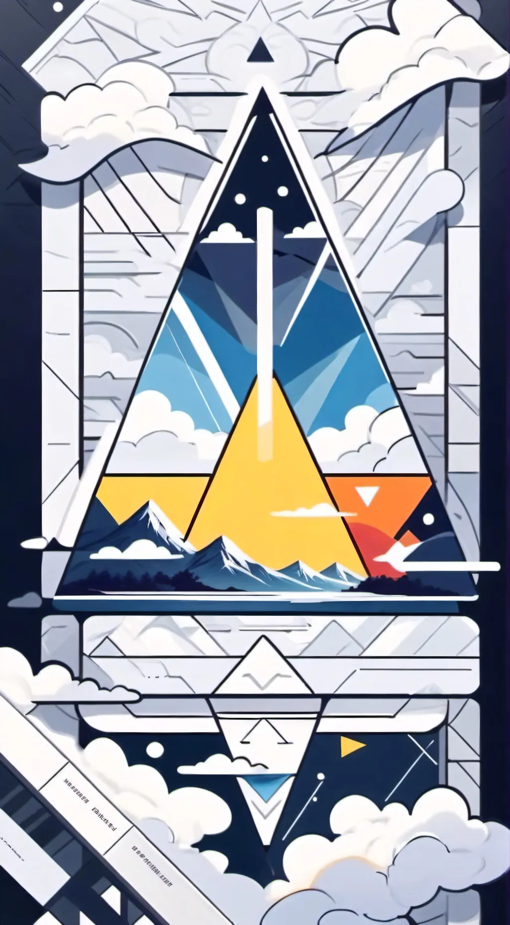 ai character: bill cipher×ford background