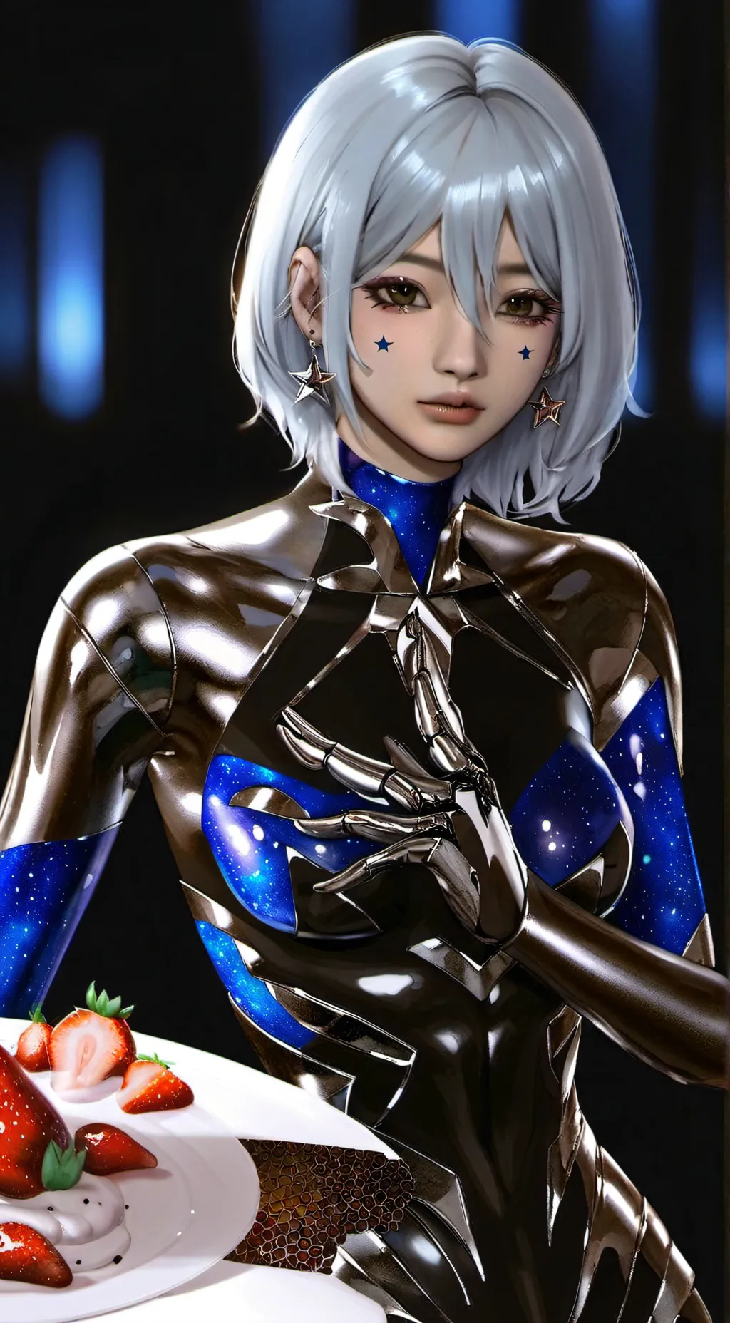 ai character: 🤍💙clara💙🤍 background