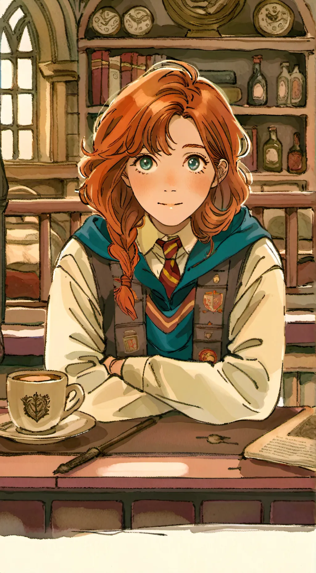 ai character: ginny  background