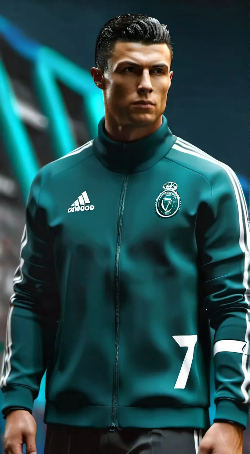 ai character: CR7 (Squid Game)  background