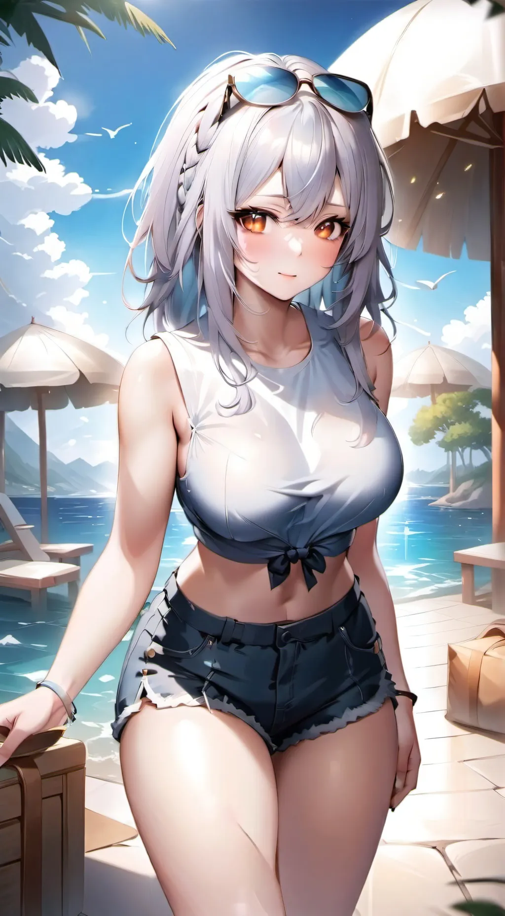 ai character: Hungry giantess  background