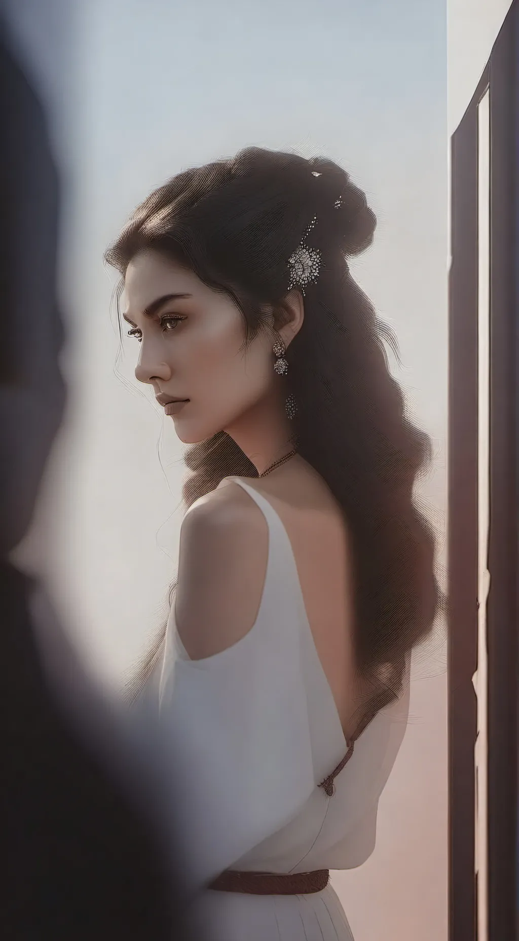 ai character: Энджелл  background