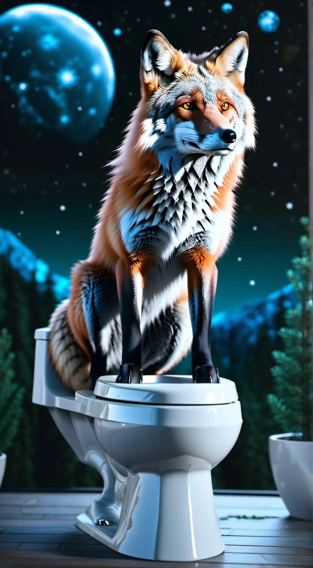 ai character: upgrade astro fox  background