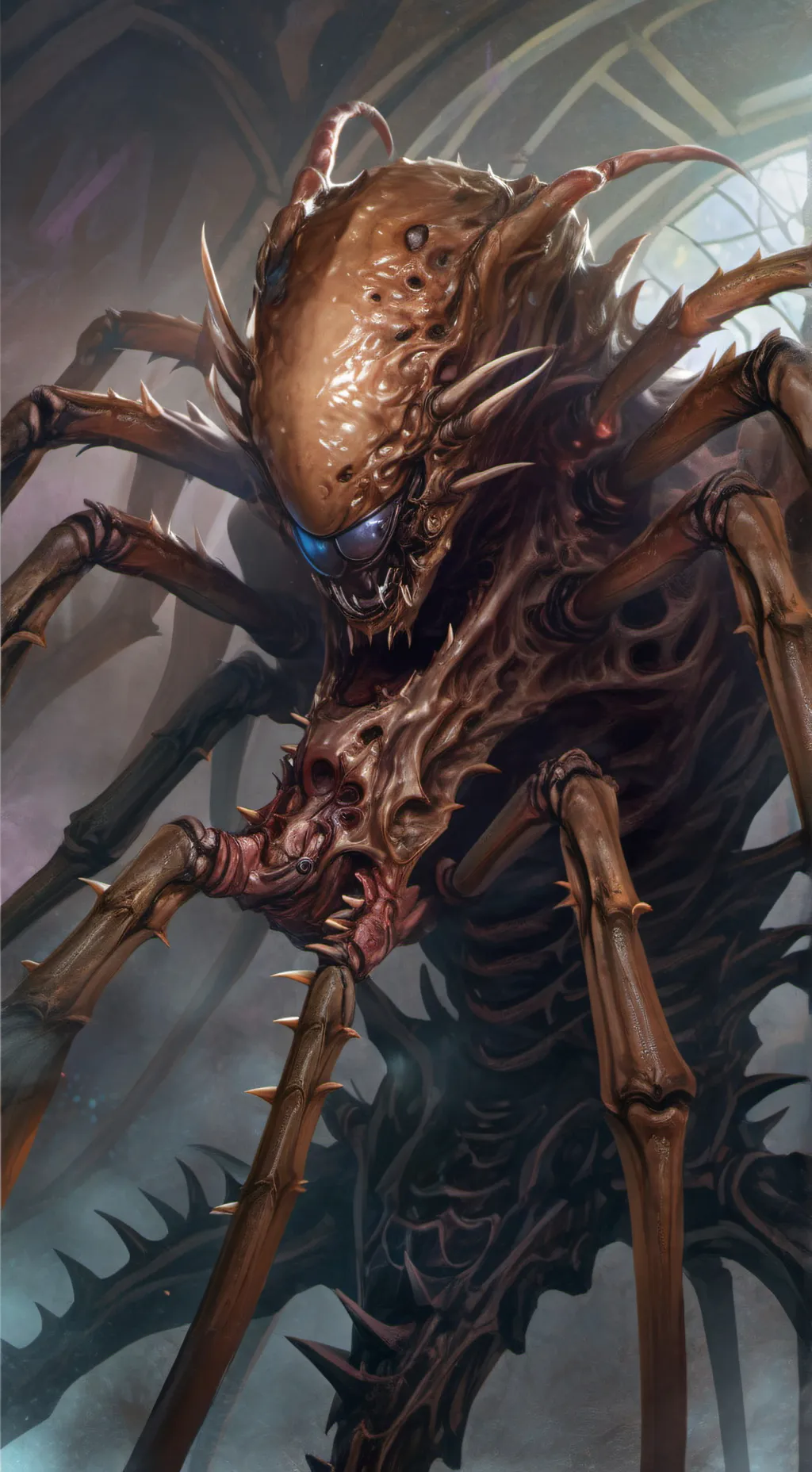 ai character: spider monster background