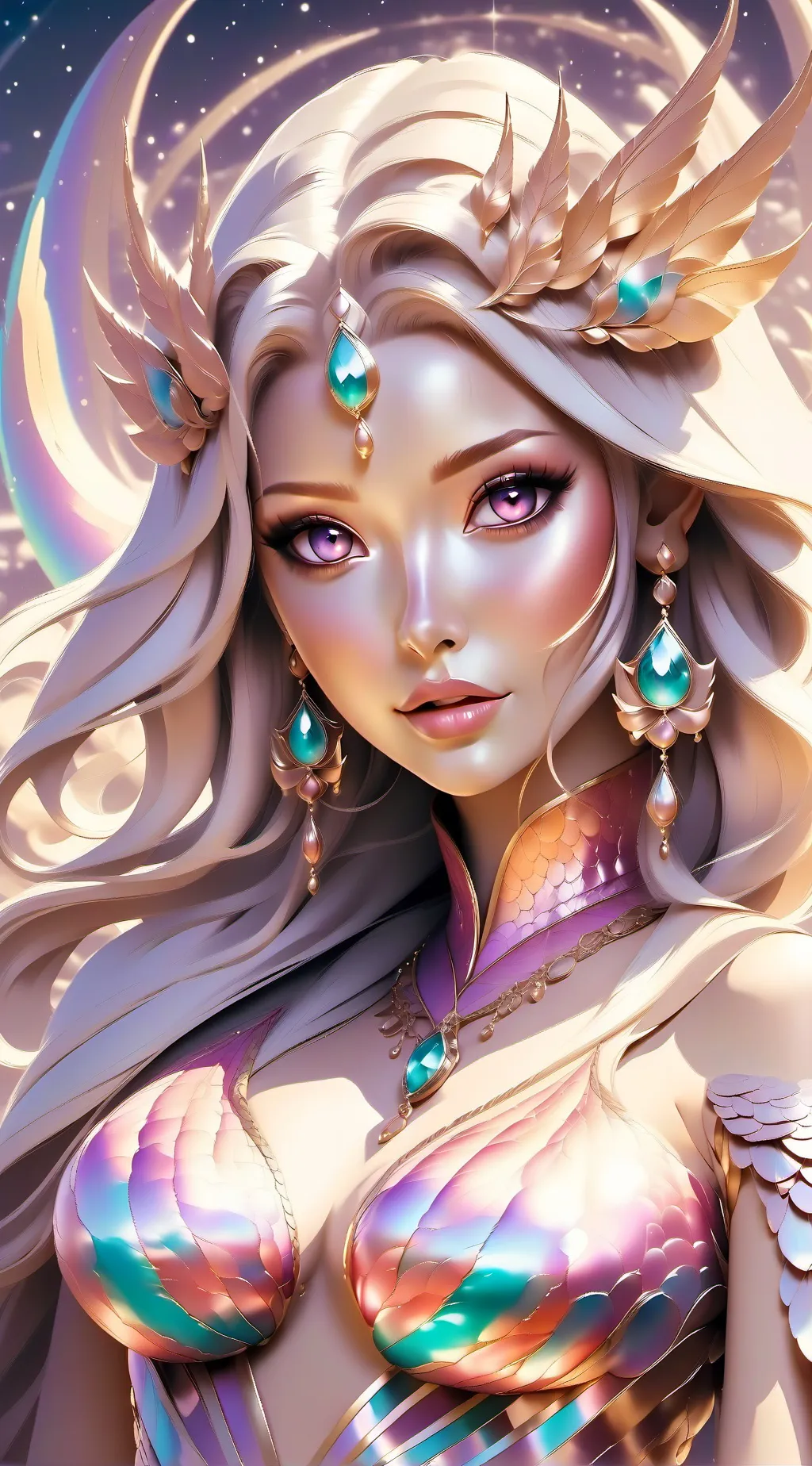 ai character: Emerald background