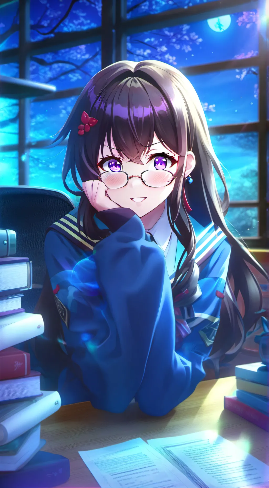 ai character: Ayame background