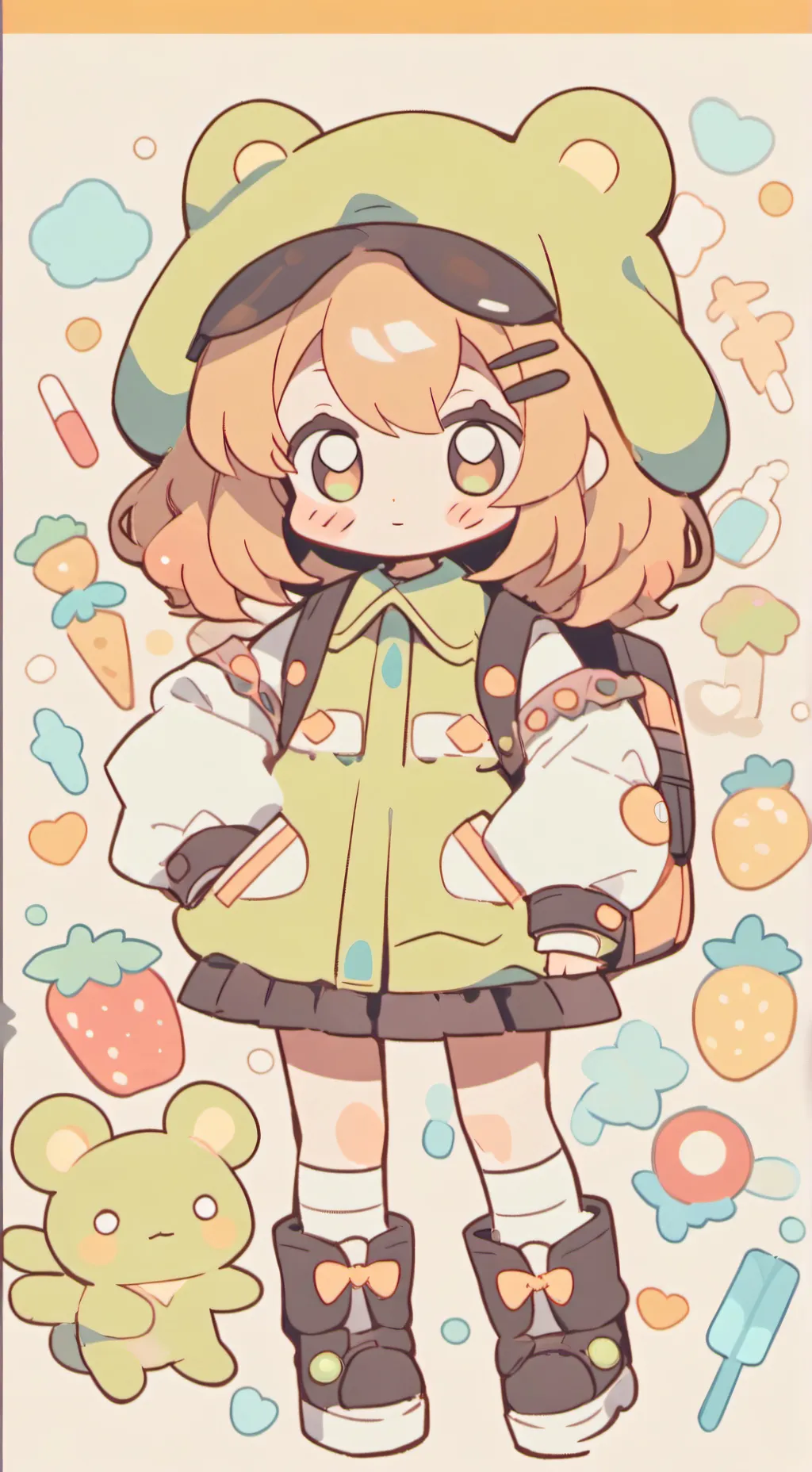 ai character: black bad background