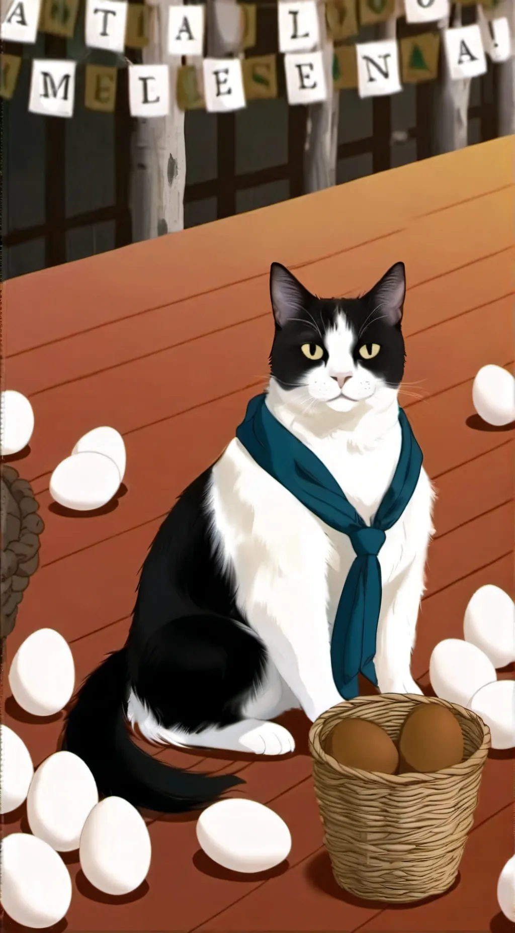 ai character: gato meme background