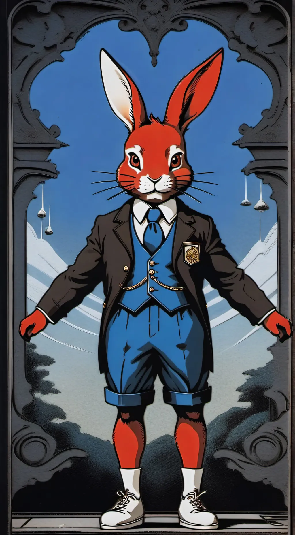 ai character: Noodles animation background