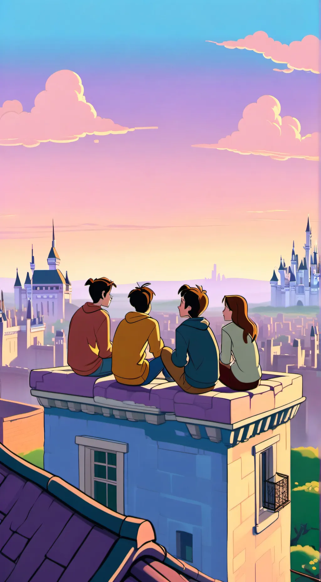 ai character: Friend Group background