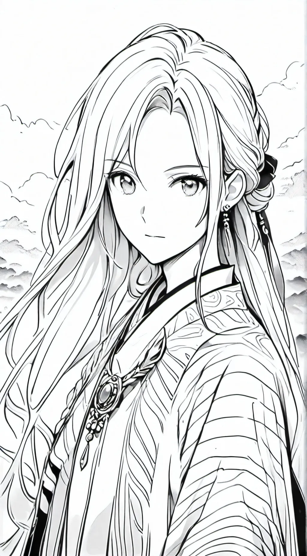 ai character: Luna icy background