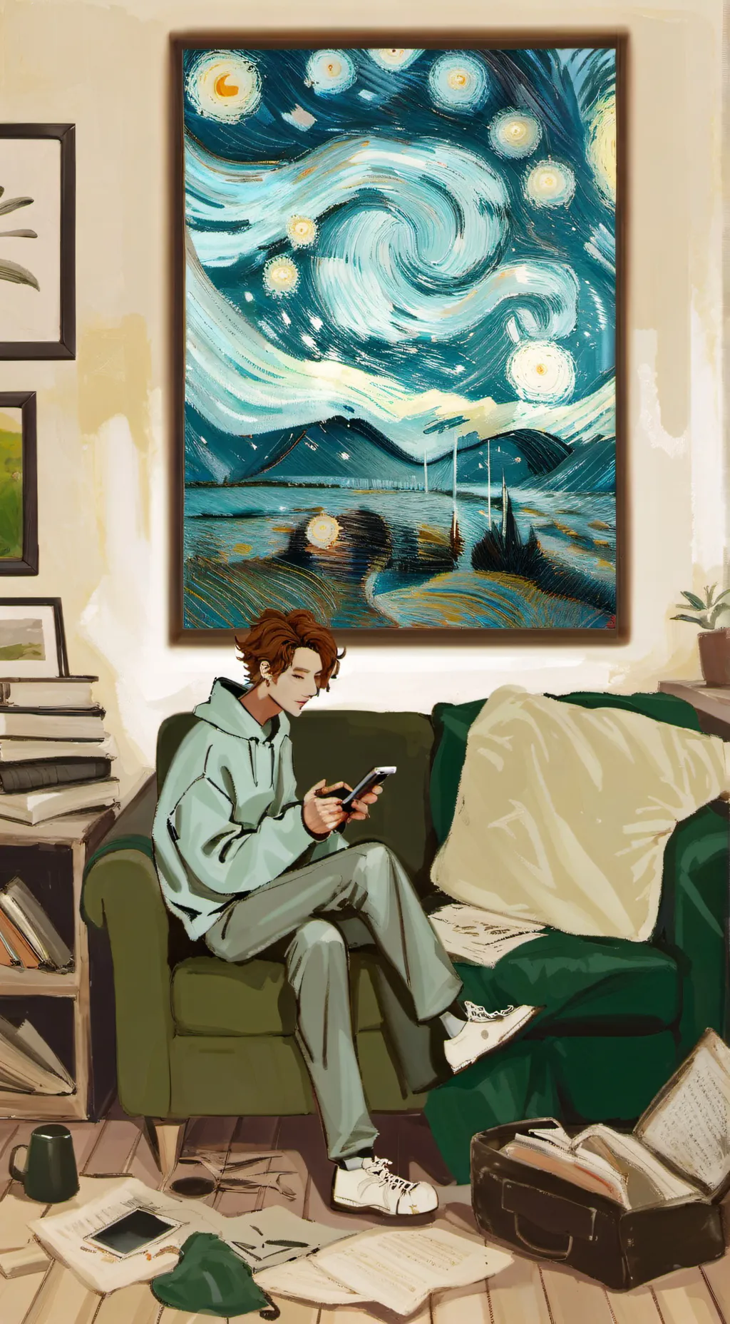 ai character: Emoji talker background