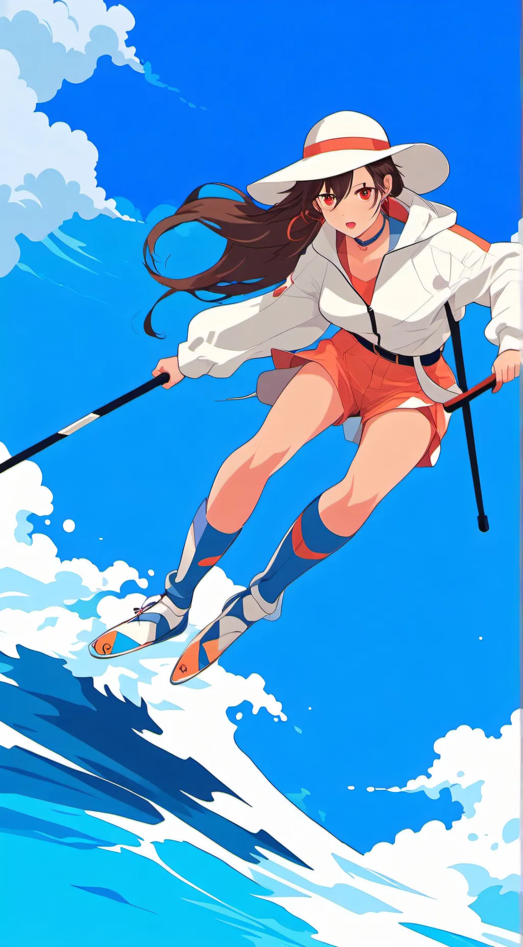 ai character: mha en la playa  background