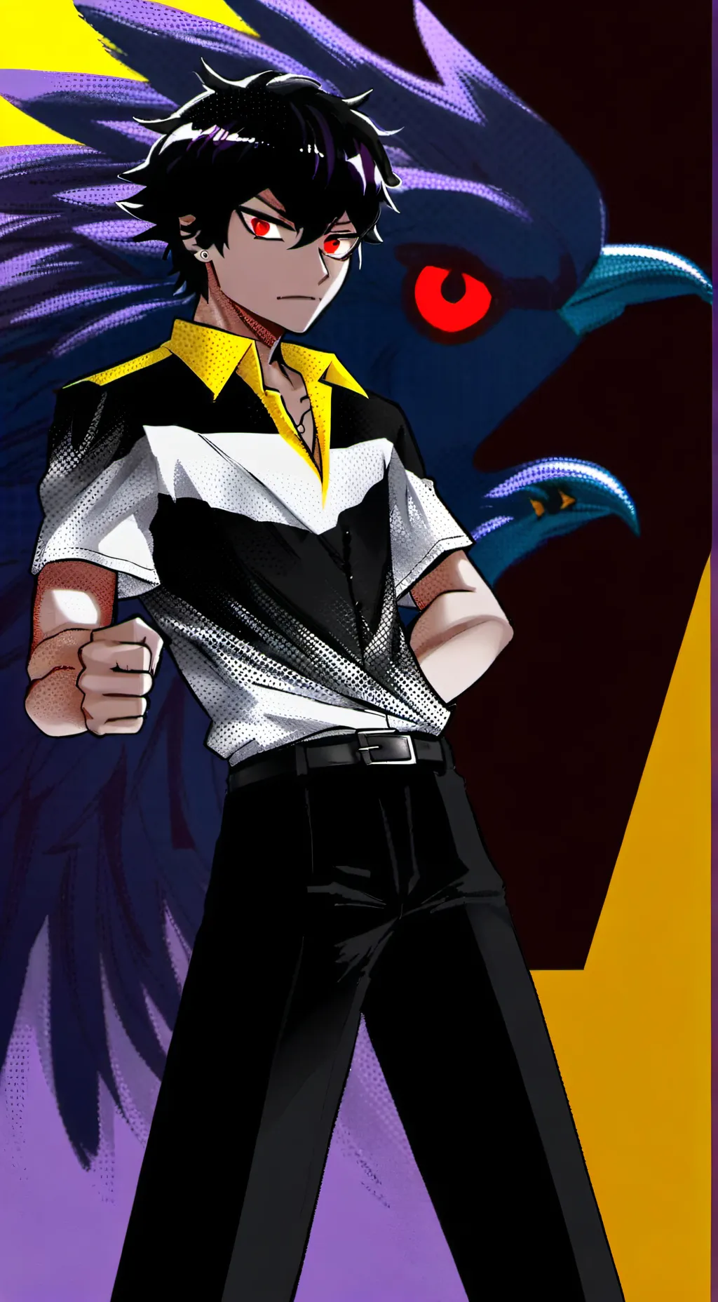 ai character: Fumikage Tokoyami🖤 background