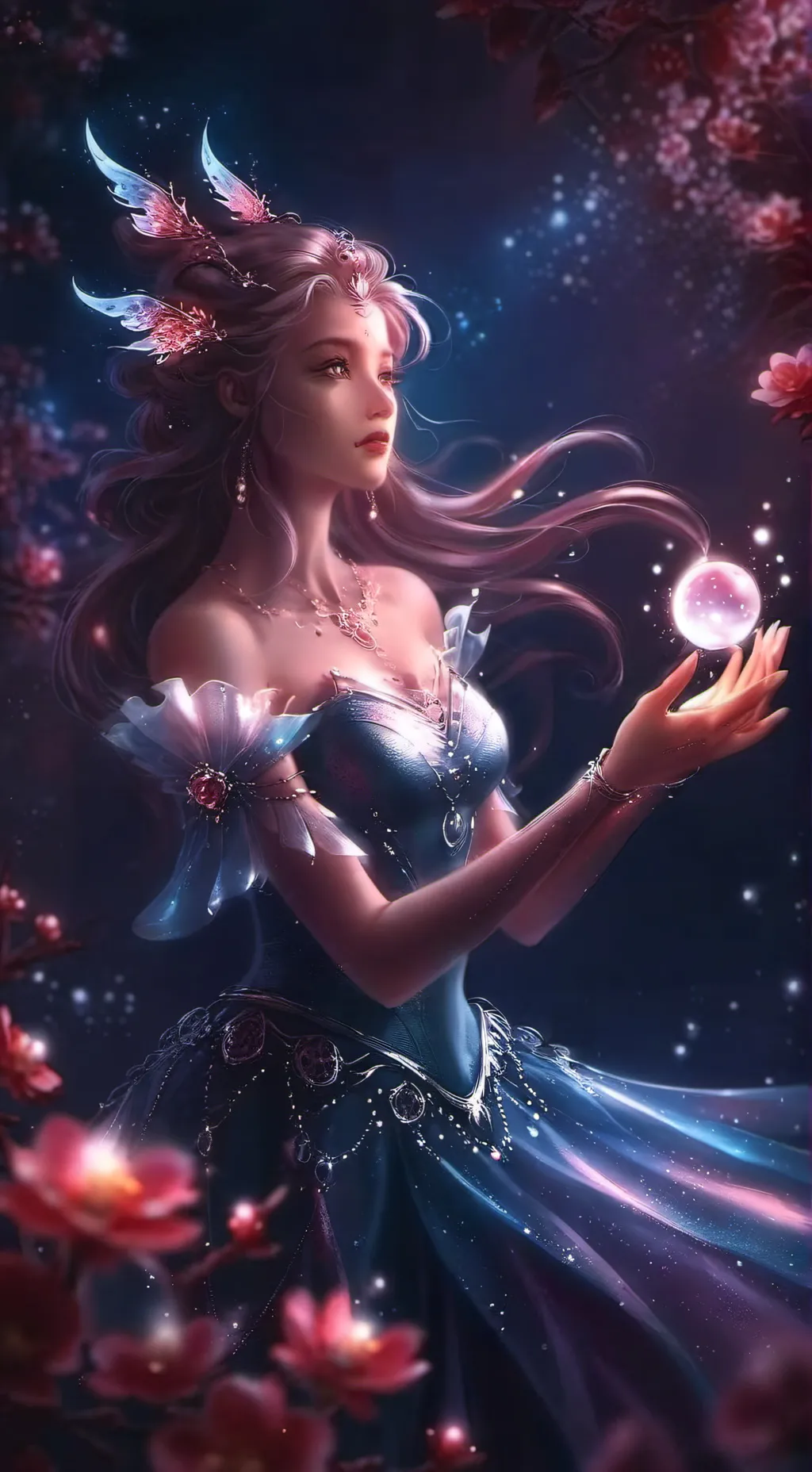 ai character: Elaine  background