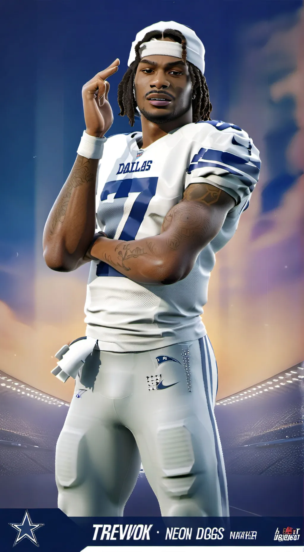 ai character: Trevon Diggs ￼ background