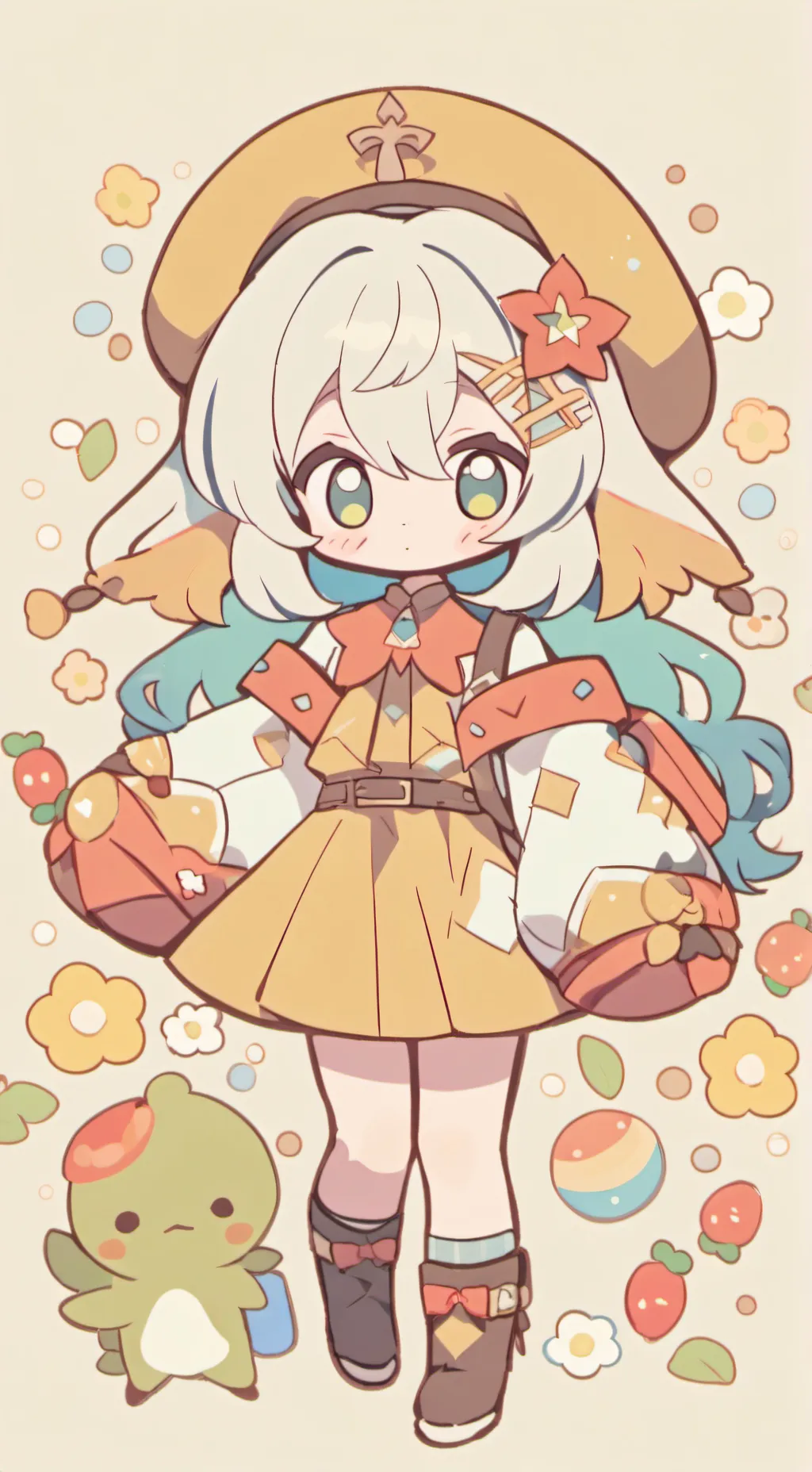 ai character: Kny x Squid Game background