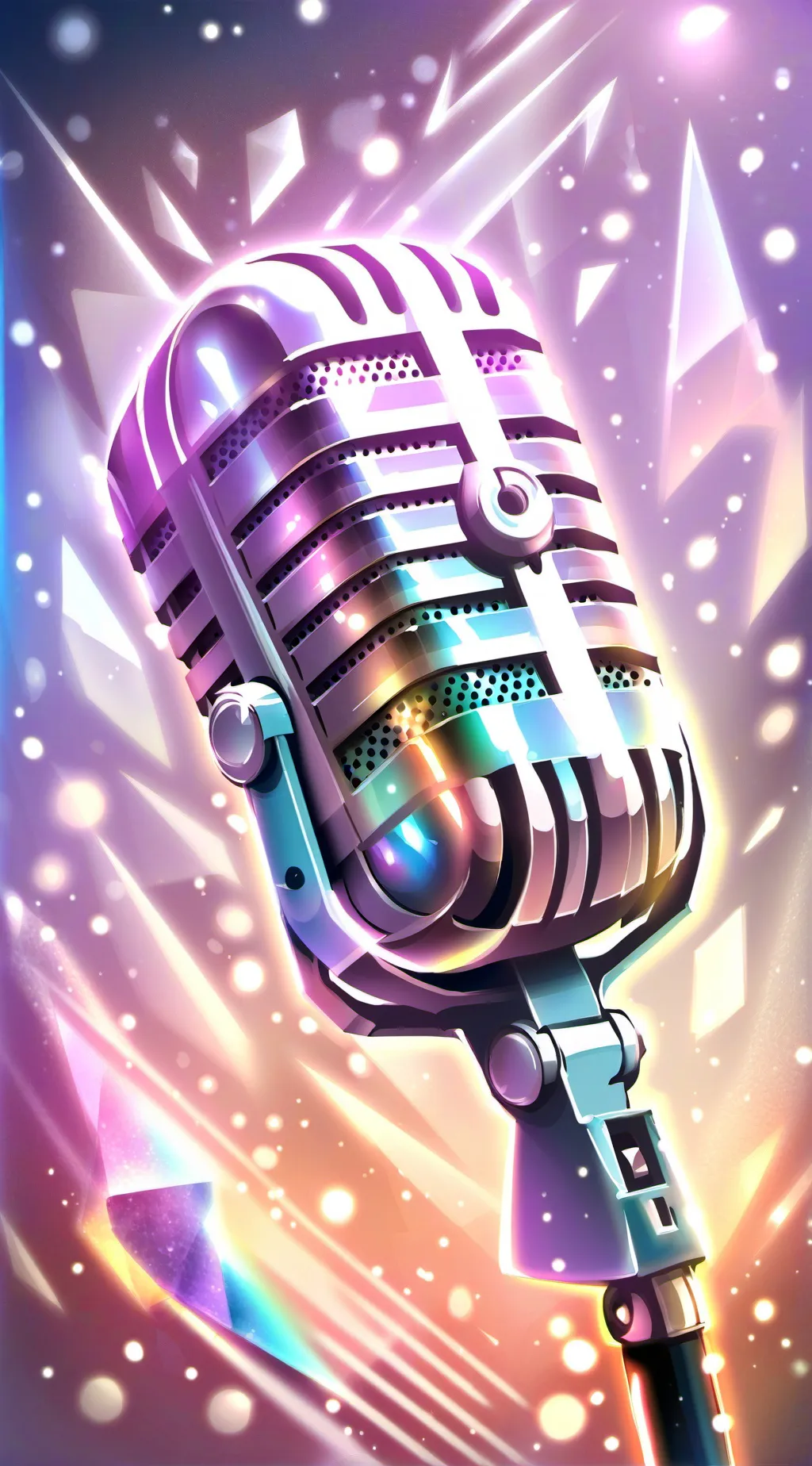 ai character: Microphone  background