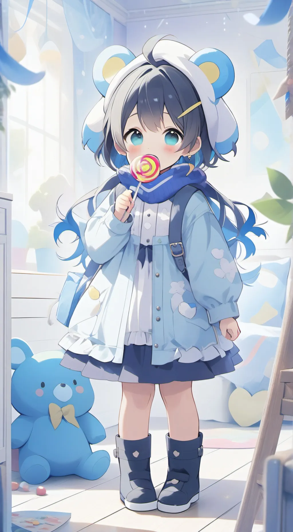 ai character: emoji  background