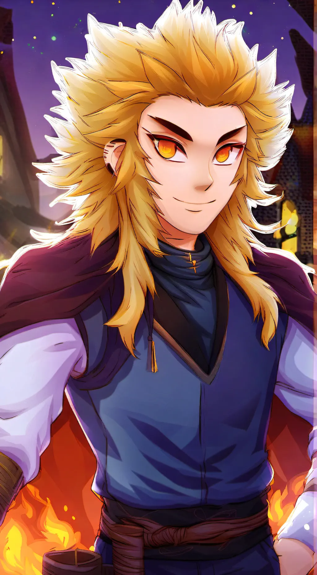 ai character: Rengoku self-harm background