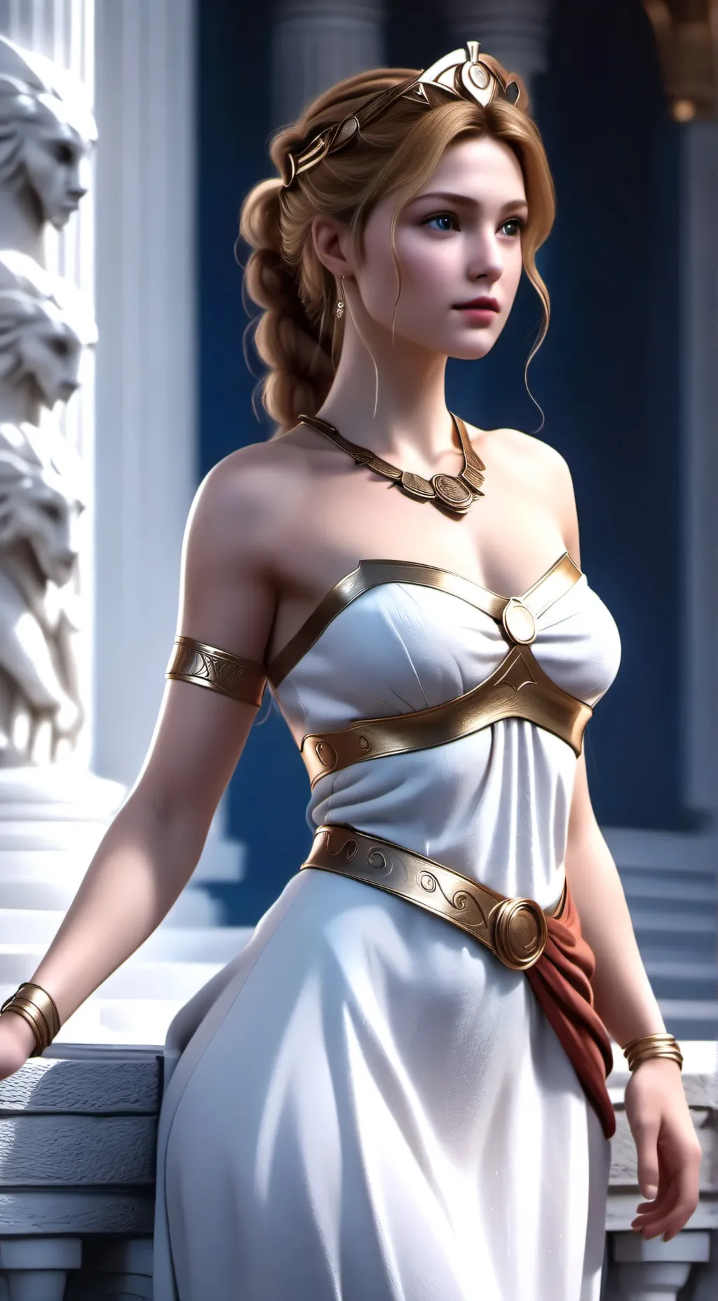 ai character: Medusa  background