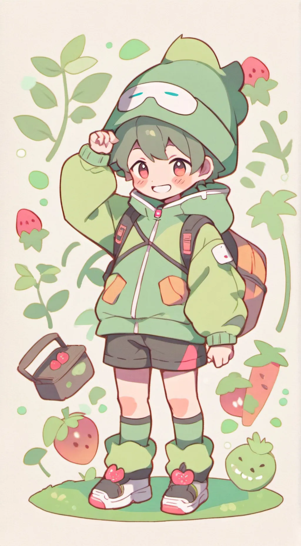 ai character: bakugo bebe background