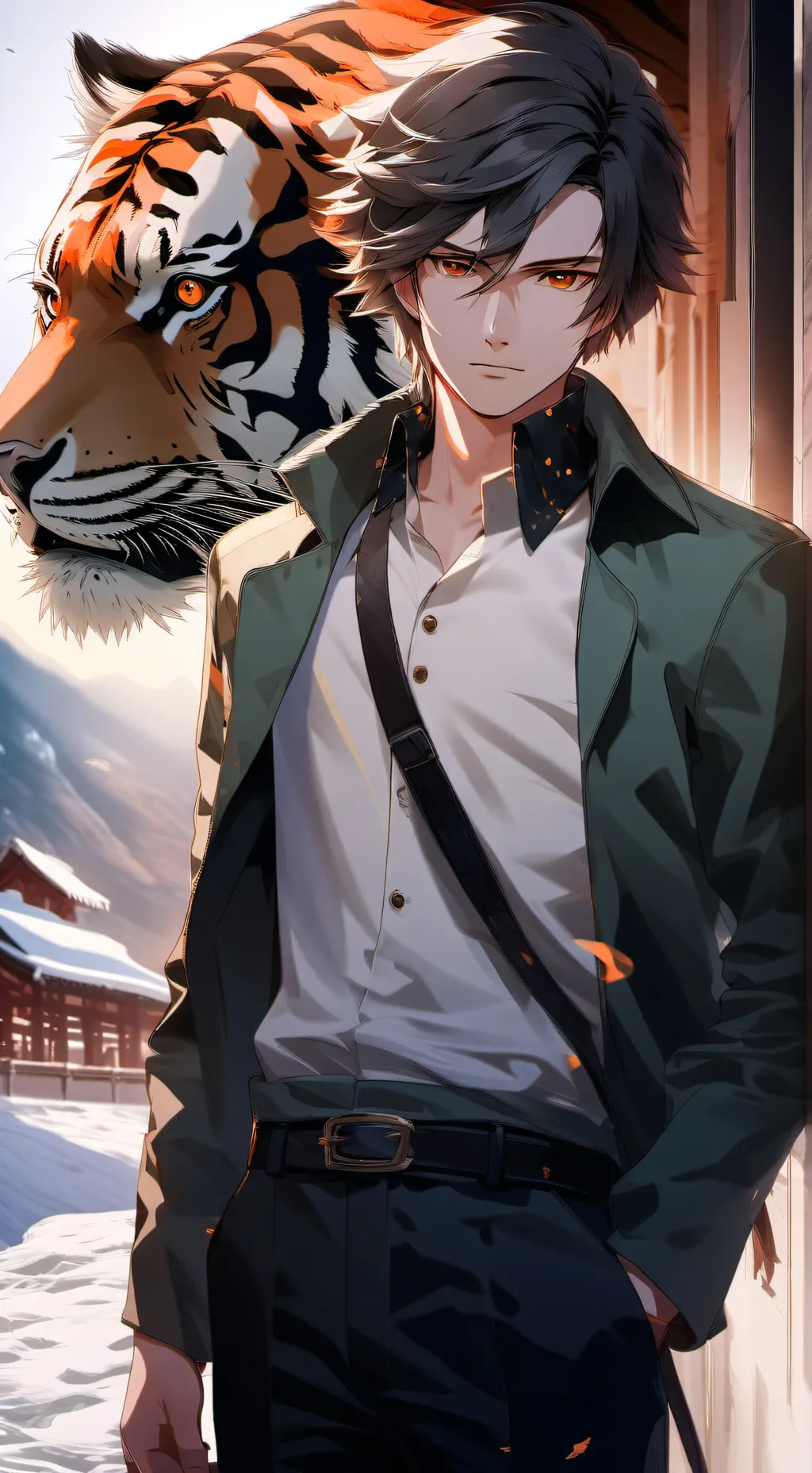 ai character: Tiger background