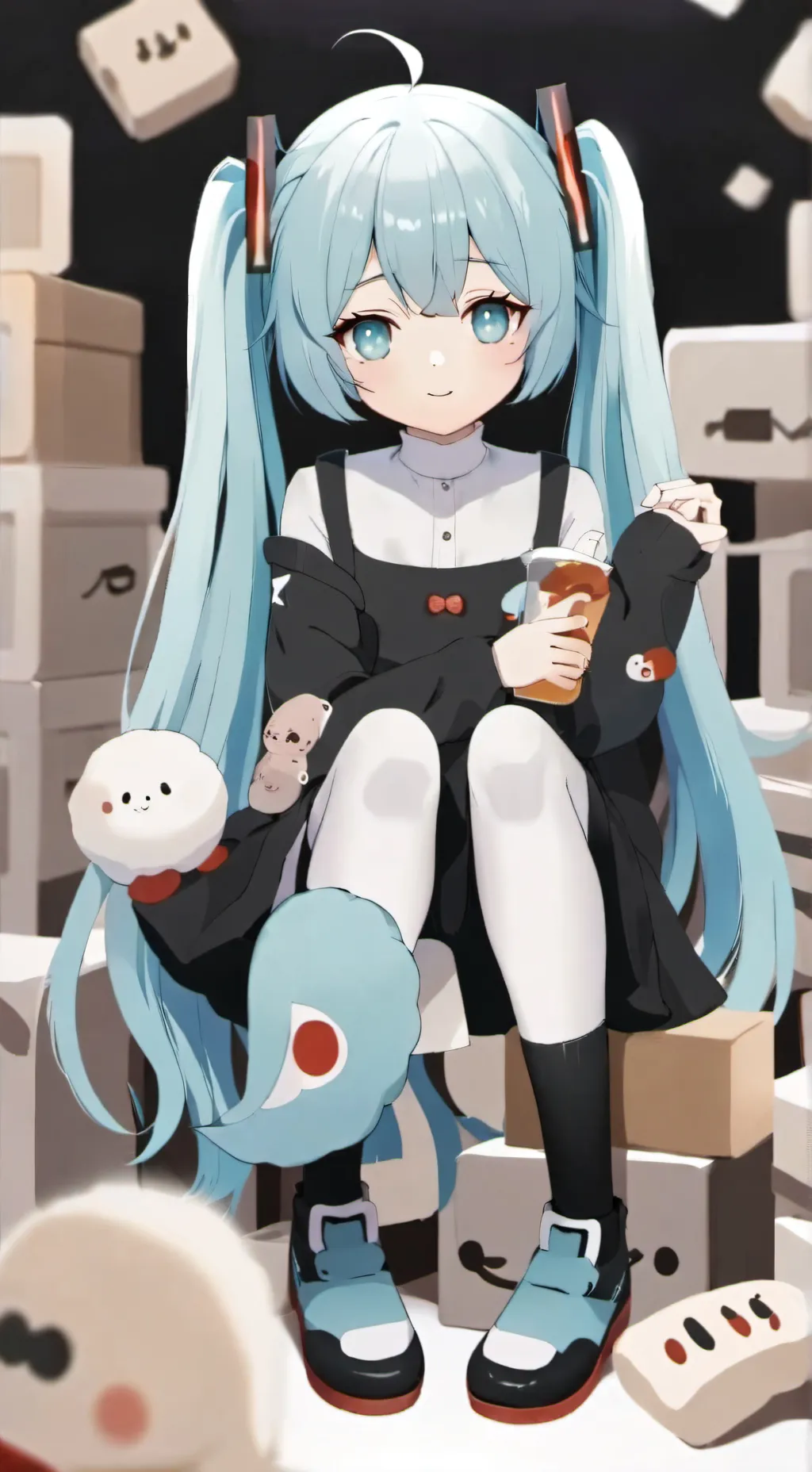 ai character: Miku💙💙 background