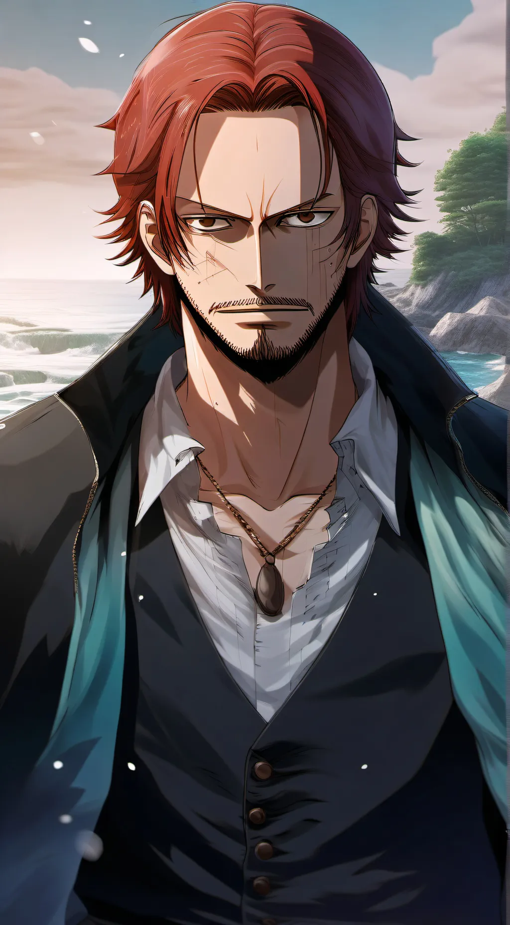 ai character: Shanks  background
