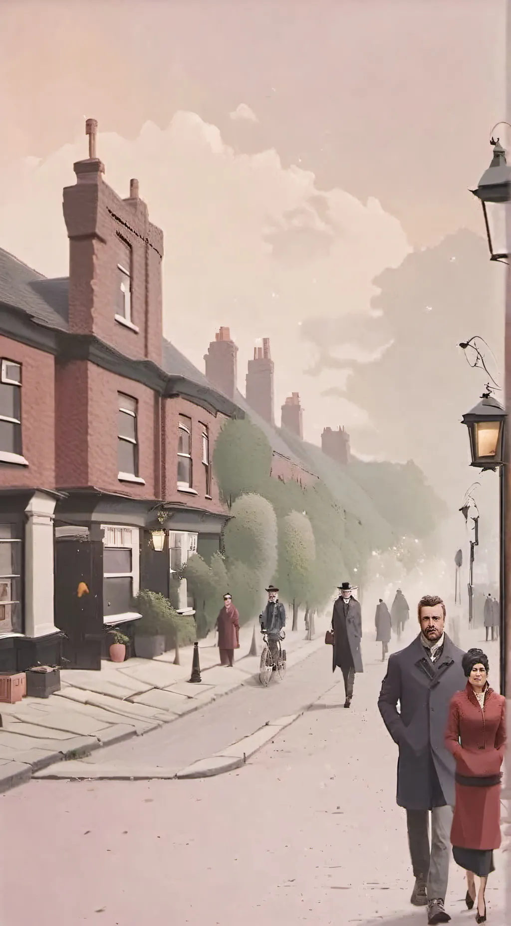 ai character: coronation Street  background