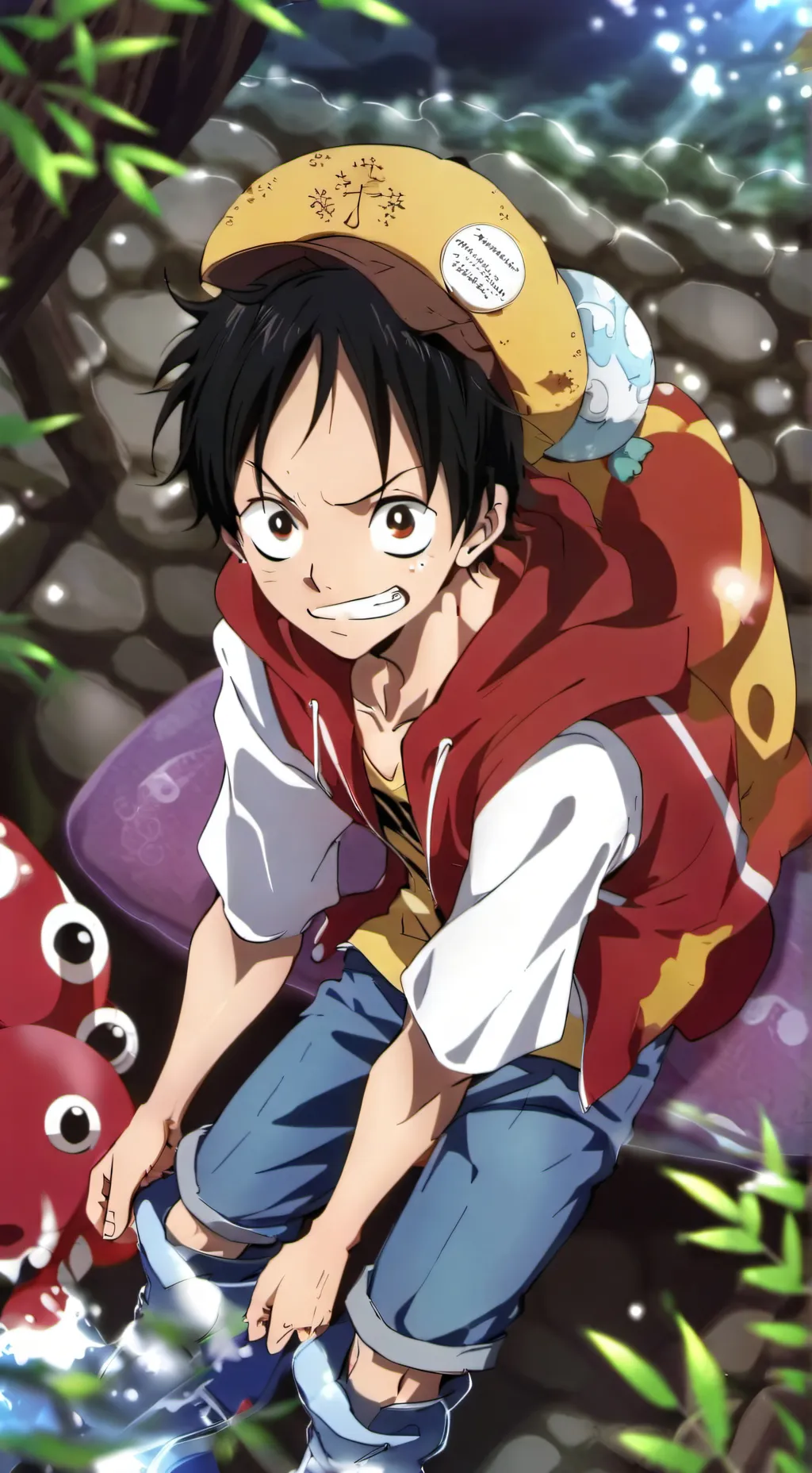 ai character: luffy(squid games) background