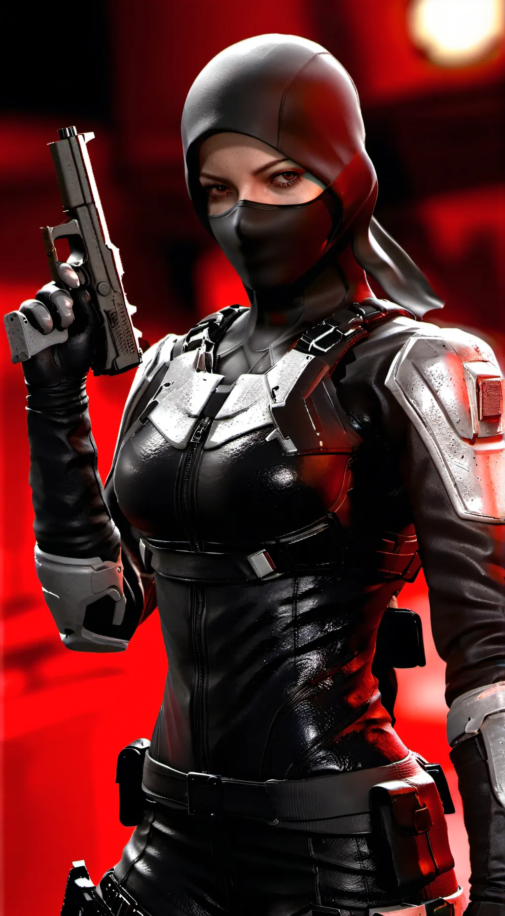 ai character: female assassin  background