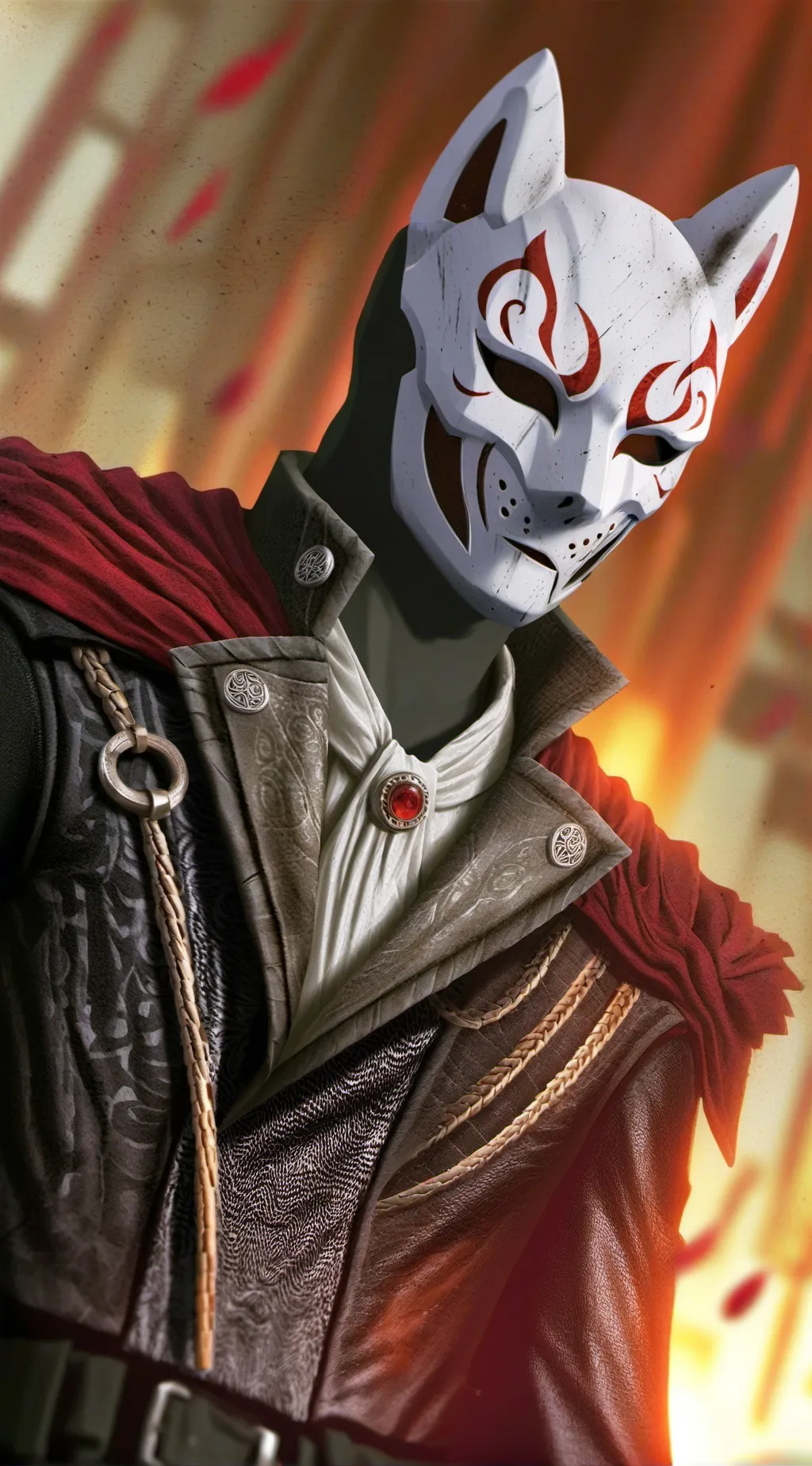 ai character: Yume(mask man) background