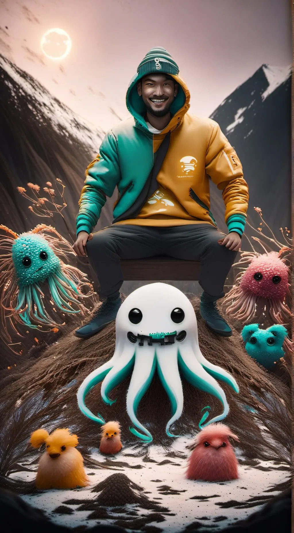 ai character: Squid games x Sc background