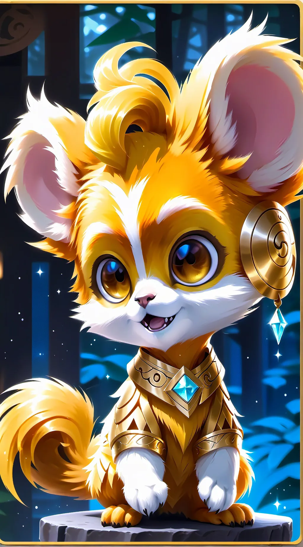 ai character: Golden Tamarin Spirit background