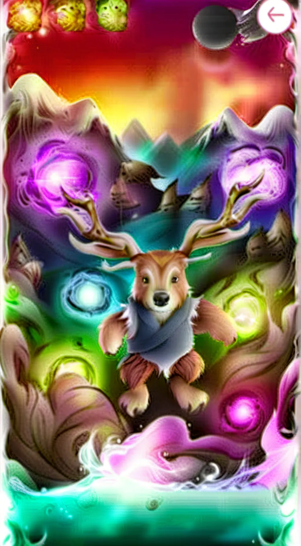 ai character: EEVEE EVOLUTIONS  background