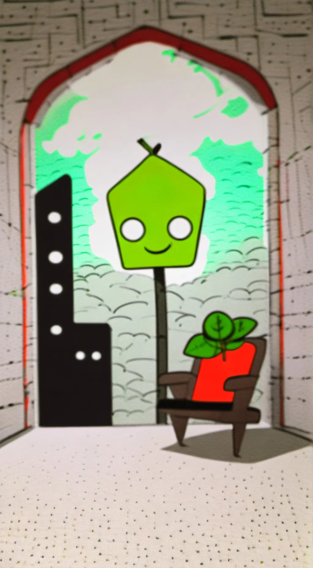 ai character: Cosmo x sprout background