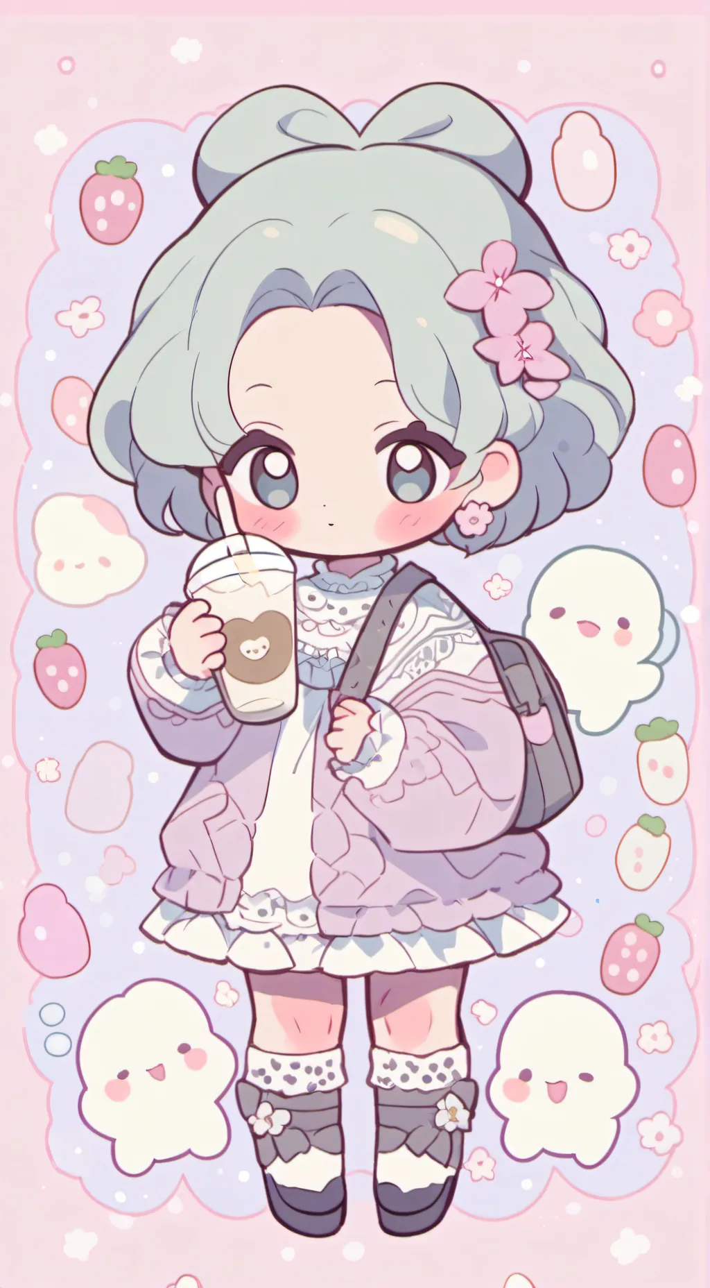 ai character: chibi lay background