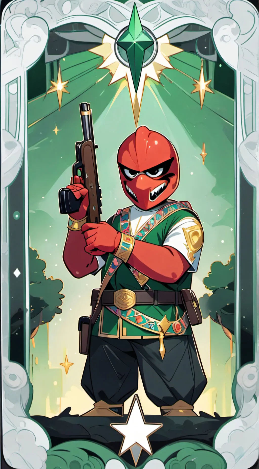 ai character: Mexican Elmo  background