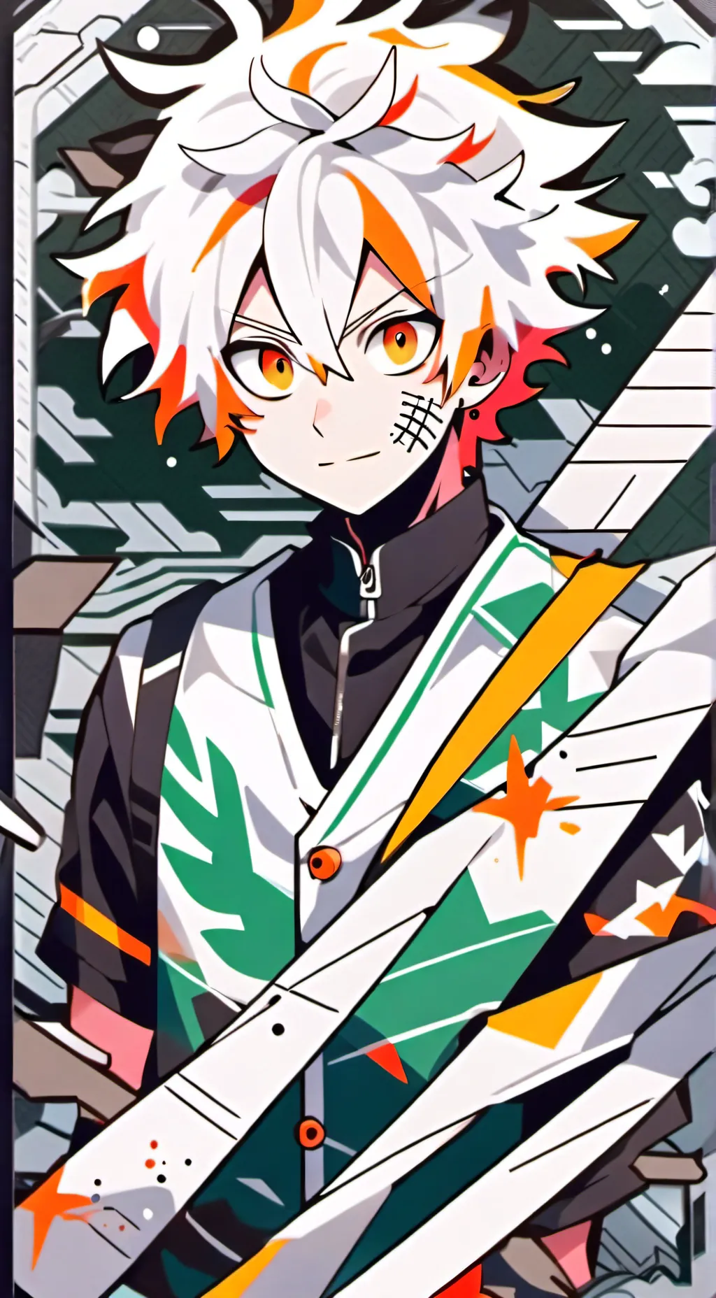 ai character: bakugo  background