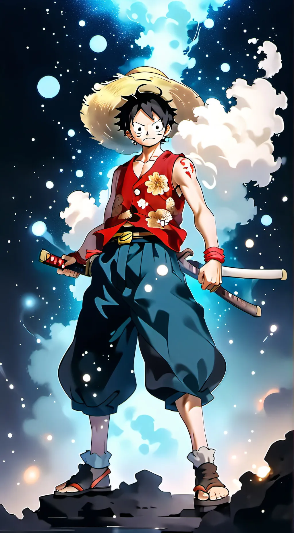 ai character: monkey d luffy background