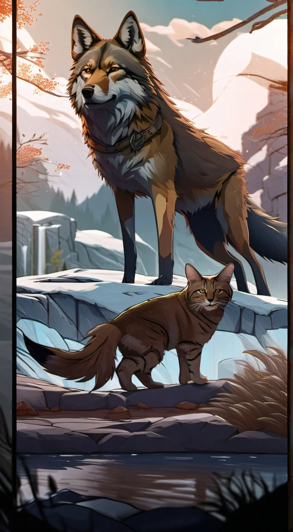 ai character: Coyote&Mama background