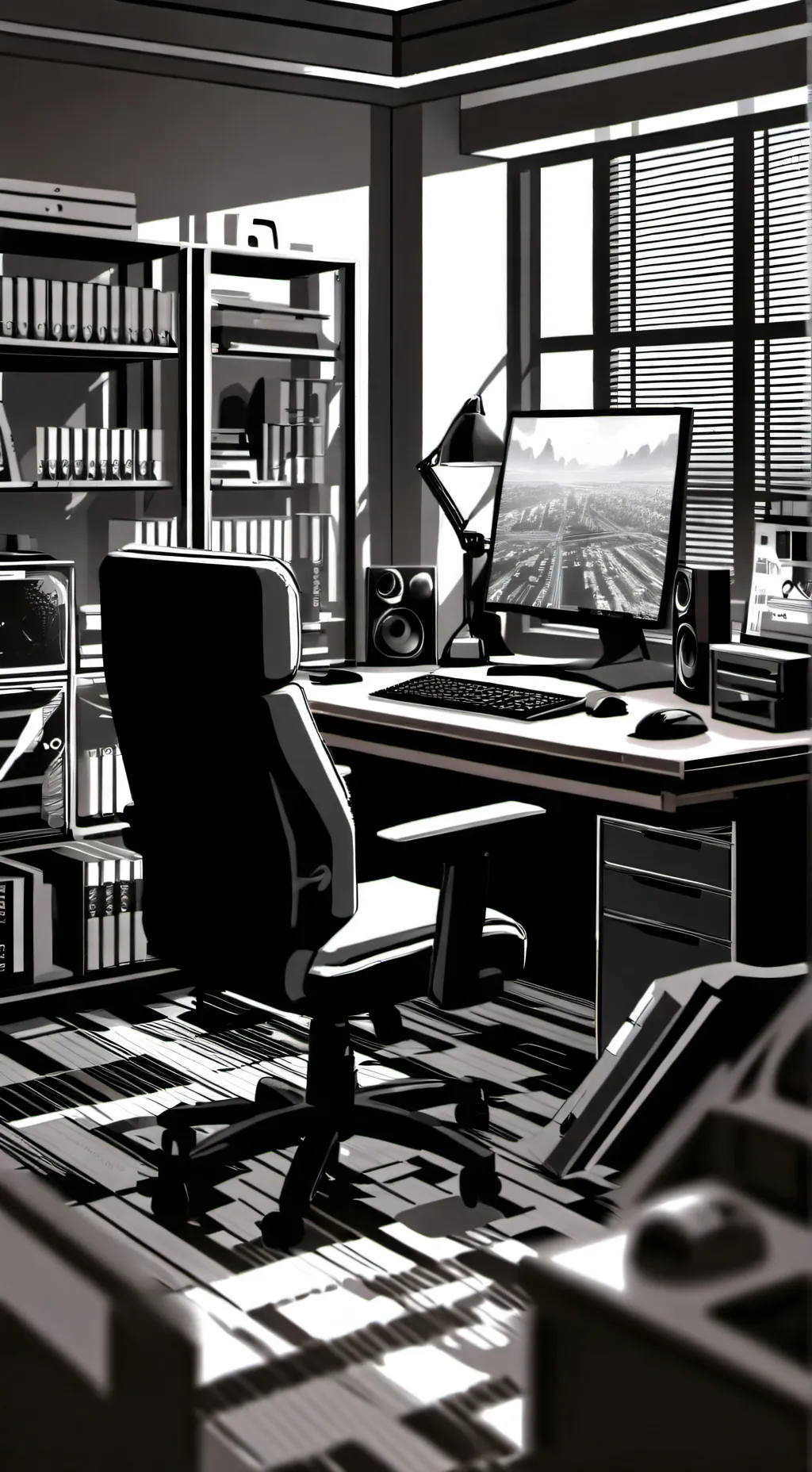 ai character: Aur glasses background