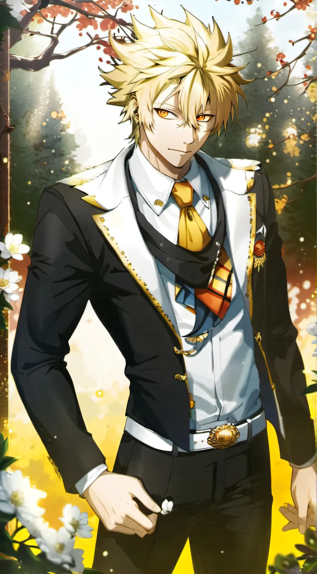 ai character: MHA PROM background