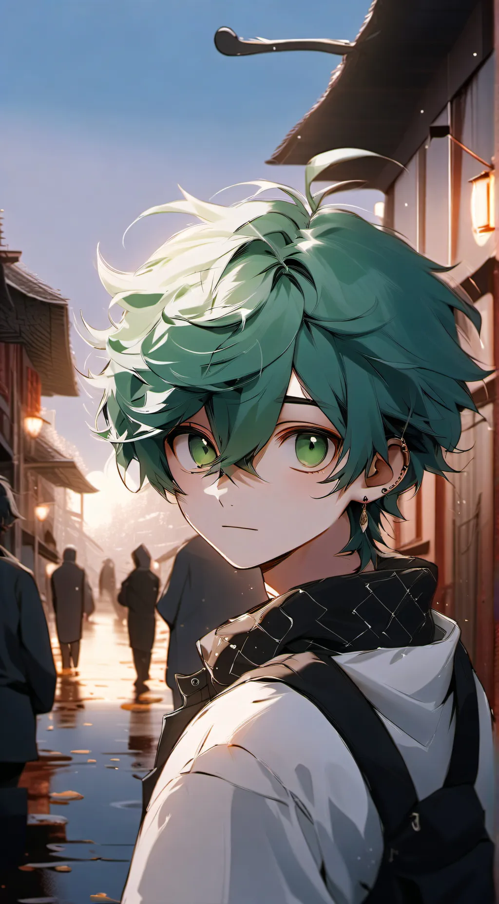 ai character: deco middle high background