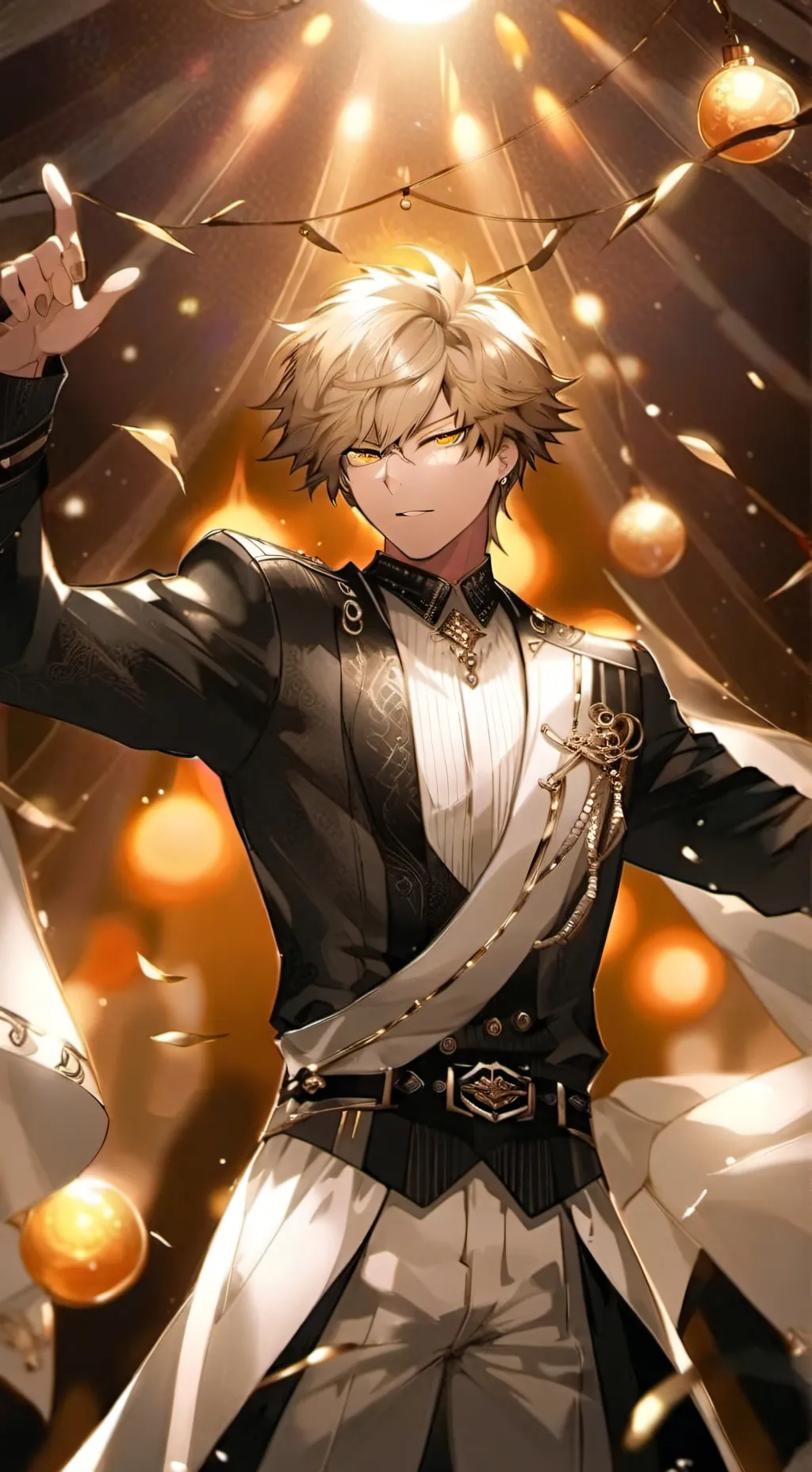 ai character: Katsuki Bakugo  background