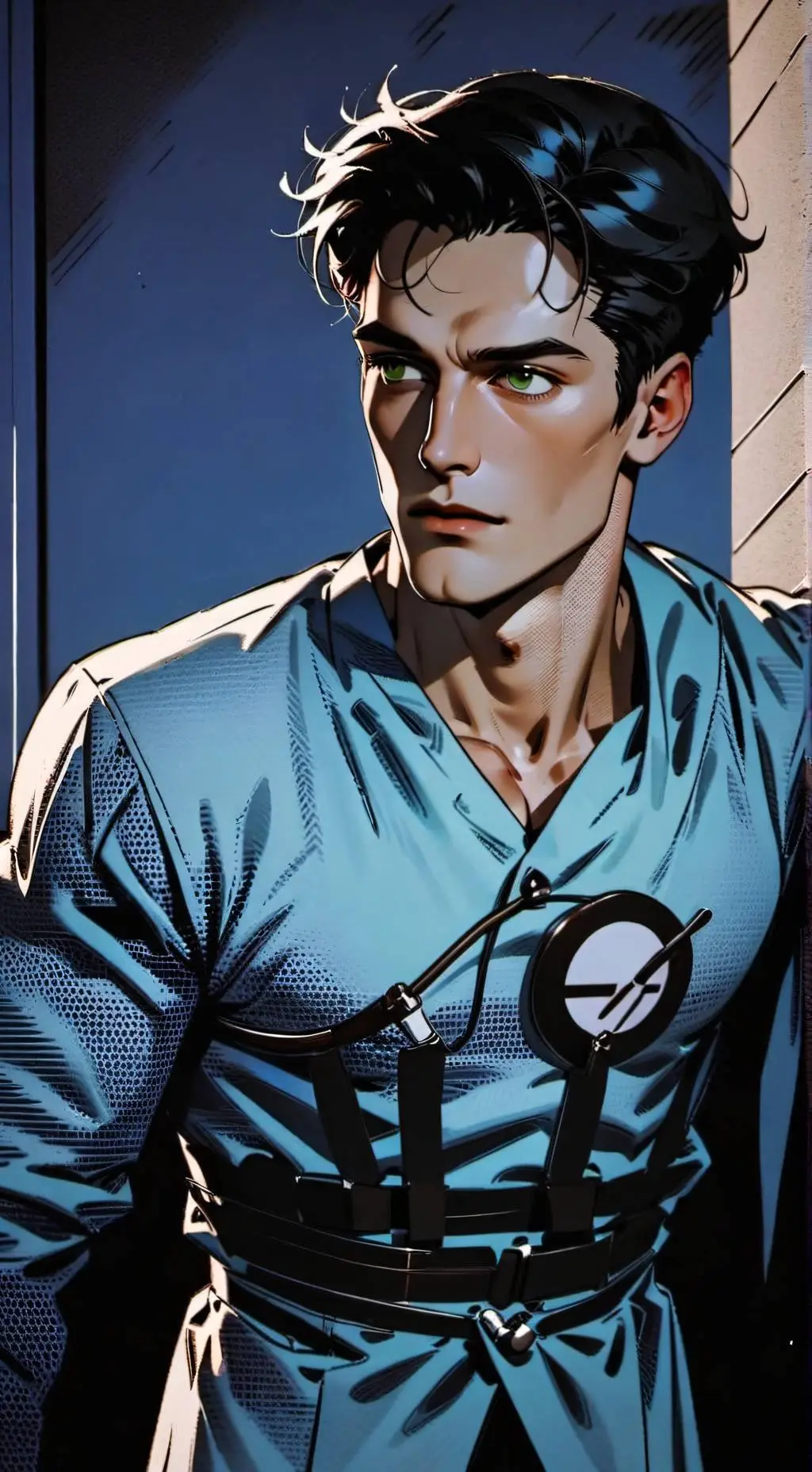 ai character: Sebastian  background