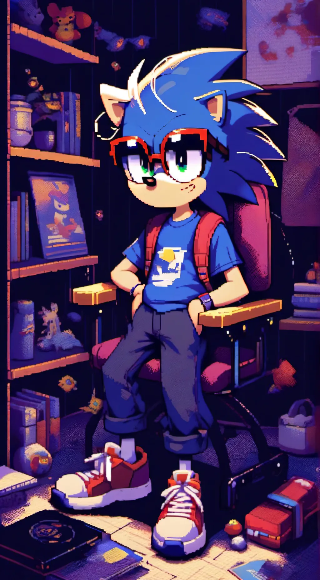 ai character: Raper el erizo background